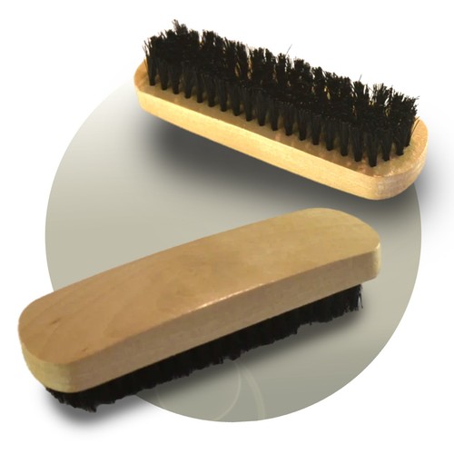 Schuhbürste holz 14x4 - schuhbürste,